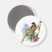 Beer Girl Magnet (Vorderseite/Rückseite)