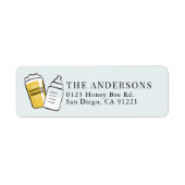 Beer Glass & Baby Bottle Blue Return Address (Vorne)