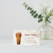 Beer Glass Bartender, Mixologist Business Card Visitenkarte (Stehend Vorderseite)