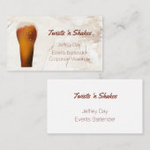 Beer Glass Bartender, Mixologist Business Card Visitenkarte (Vorne/Hinten)