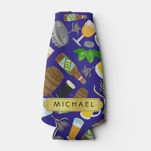 Beer Glass Flasche Hopfen und Bezeichnung für das Flaschenkühler (Vorderseite)