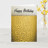 Beer Glass Happy Birthday Karte (Gelbe Blume)