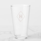 Beer Glass | Modern Geometric Monogram Initial Glas (Rückseite)