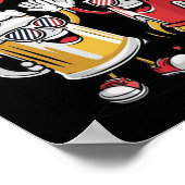 Beer Grillen Boom Funny Party Poster (Ecke)