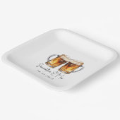 Beer & GRILLEN Wedding Pappteller (Gewinkelt)