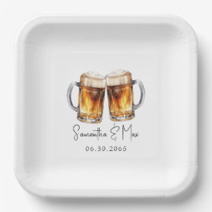 Beer & GRILLEN Wedding Pappteller