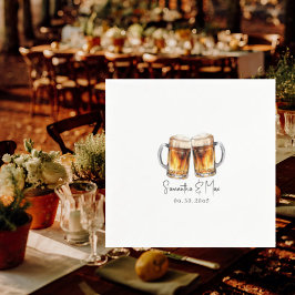 Beer & GRILLEN Wedding Serviette