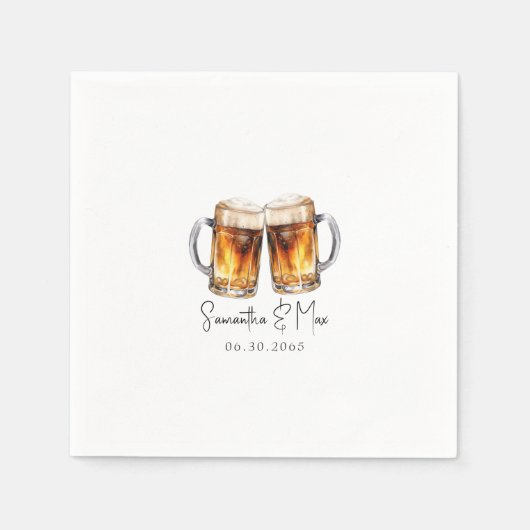 Beer & GRILLEN Wedding Serviette (Vorderseite)