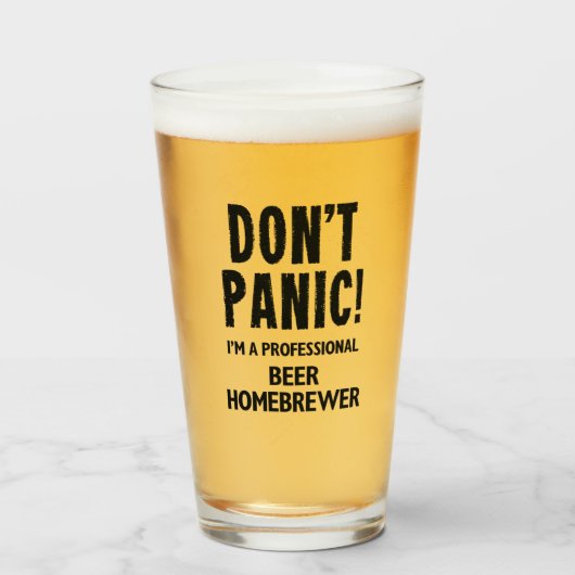 Beer Homebrewer Glas (Vorne (Gefüllt))