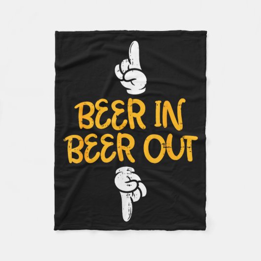 Beer In Out Funny Alcohol Drinking Team Squad Men Fleecedecke (Vorderseite)