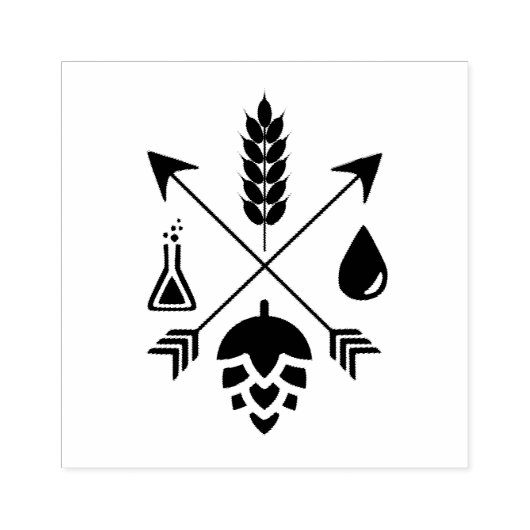 Beer Ingredients Gummistempel (Prägung)