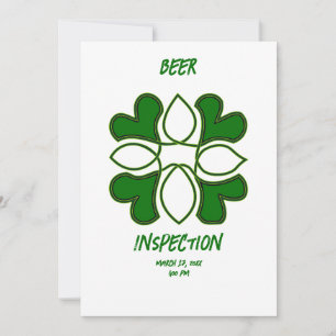 Beer Inspector St Patricks Celtic Cross und Cover Feiertagskarte