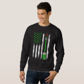 Beer Irish American Flag Kleeblatt St Patrick S Da Sweatshirt (Vorne ganz)