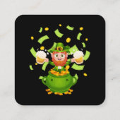 Beer Irish Leprechaun Saint Patrick's Day Quadratische Visitenkarte (Rückseite)