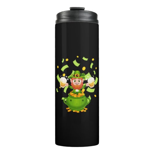 Beer Irish Leprechaun Saint Patrick's Day Thermosbecher (Vorderseite)