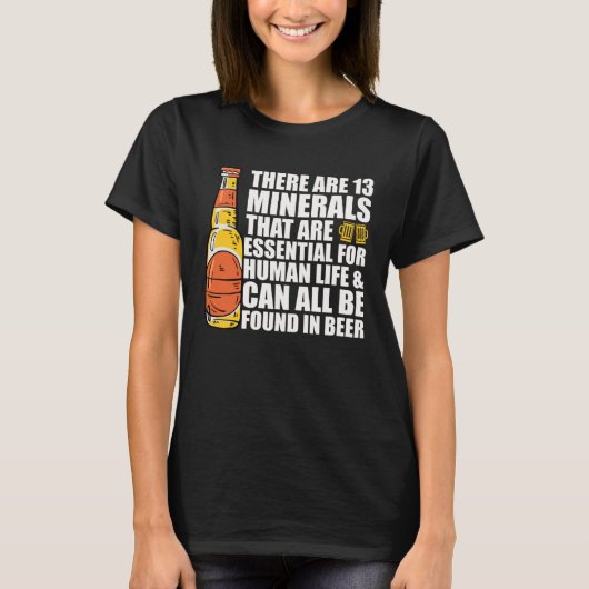 Beer is Essential for Life Fun Fact  Beer Drinker T-Shirt (Vorderseite)
