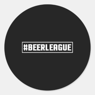 Beer League Hockey Hashtag Lustiger Eishockey Runder Aufkleber