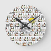 Beer Lemon Clock Runde Wanduhr (Vorderseite)