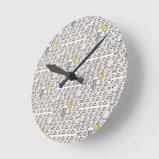 Beer Lemon Clock Runde Wanduhr (Winkel)
