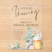 Beer Love is Brewing Bridal Shower Acryleinladungen (Vorderseite)