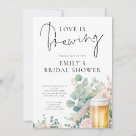 Beer Love is Brewing Bridal Shower Einladung