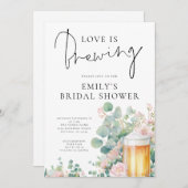 Beer Love is Brewing Bridal Shower Einladung (Vorne/Hinten)