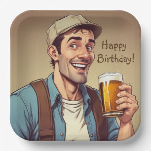 Beer Lover Birthday Pappteller