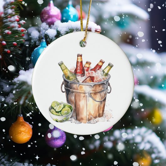 Beer Lover Bucket Keramik Ornament