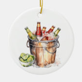 Beer Lover Bucket Keramik Ornament (Vorne)