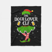 Beer Lover Elf Christmas Family Girls Women Elf Sq Fleecedecke (Vorderseite)