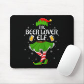 Beer Lover Elf Christmas Family Girls Women Elf Sq Mousepad (Mit Mouse)
