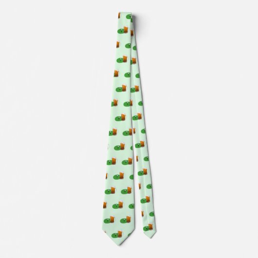 Beer Lover Golf Krawatte - Custom Necktie Geschenk (Vorderseite)