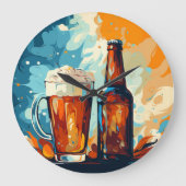 Beer Lover Große Wanduhr (Vorderseite)