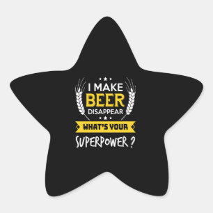 Beer Lover   Ich lasse Bier verschwinden, was Supe Stern-Aufkleber