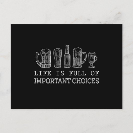 Beer Lover | Wichtiger Bier Feiertagspostkarte (Vorderseite)