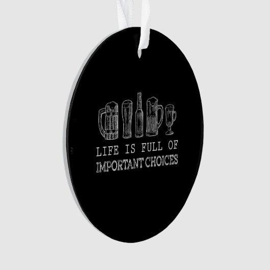 Beer Lover | Wichtiger Bier Ornament (Vorderseite)