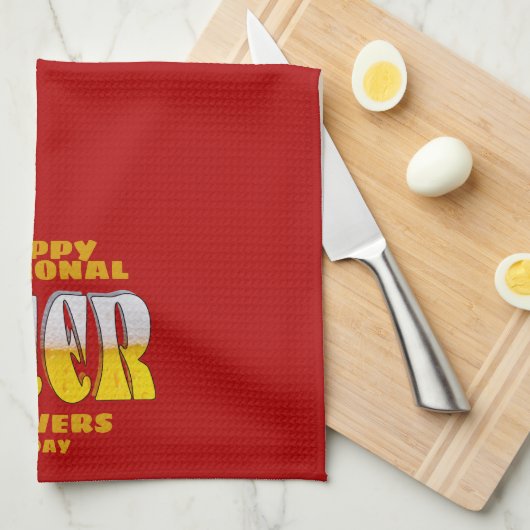 Beer Lovers Day Geschirrtuch (Viertel Falte)