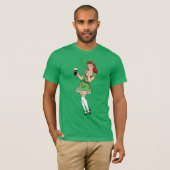 Beer Loving Irish Pin Up T-Shirt (Vorne ganz)