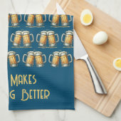 Beer Makes Everything Better Kitchen Towel Geschirrtuch (Viertel Falte)