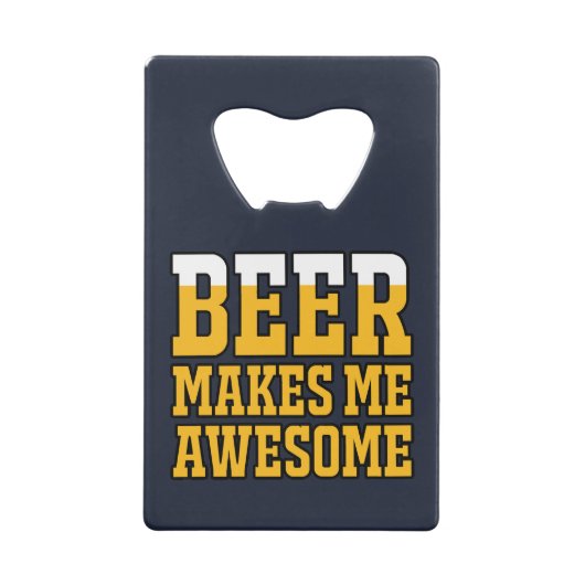 Beer makes me awesome geldbeutel flaschenöffner (Rückseite)