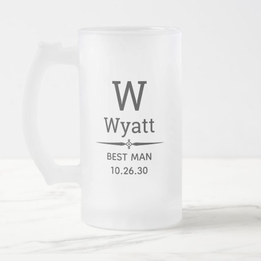 Beer Man Monogrammatique Frosted Glass Beer Mug Mattglas Bierglas (Links)