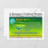 Beer Margarita Rezept Postcard Postkarte (Vorne/Hinten)