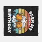 Beer Me Es ist mein 40. Geburtstag Fleecedecke (Vorderseite (Horizontal))