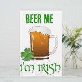 Beer Me Ich bin irisch Briefpapier (Stehend Vorderseite)