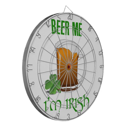 Beer Me Ich bin irisch Dartscheibe (Vorderseite Links)
