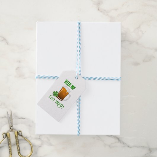 Beer Me Ich bin irisch Geschenkanhänger (Mit Garn)