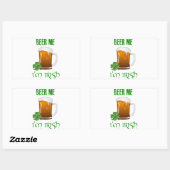 Beer Me Ich bin irisch Rechteckiger Aufkleber (Blatt)