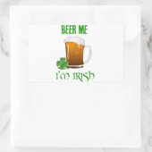 Beer Me Ich bin irisch Rechteckiger Aufkleber (Tasche)