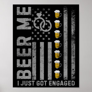 Beer Me, ich habe mich gerade verlobt, Vintage-Ame Poster