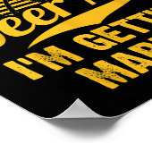 Beer Me Im Get Married Groom Bride Bachelor Pa Poster (Ecke)